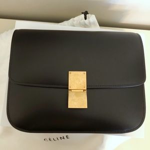 CELINE MEDIUM CLASSIC BAG IN BOX CALFSKIN